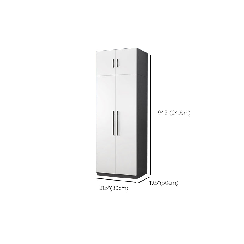 Modern Wood Frame Wardrobe Armoire Freestanding Wardrobe with Shelves