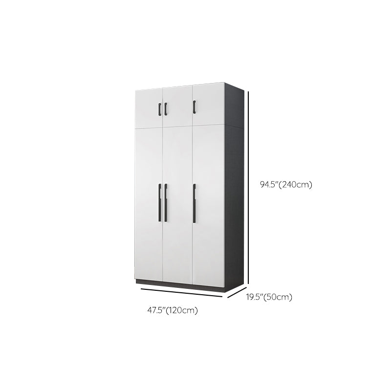 Modern Wood Frame Wardrobe Armoire Freestanding Wardrobe with Shelves