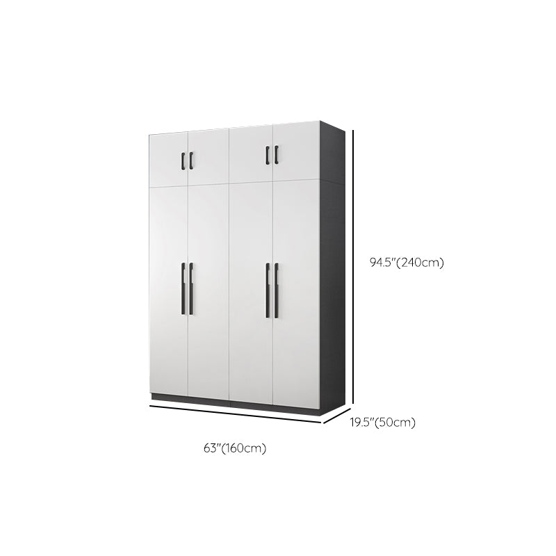 Modern Wood Frame Wardrobe Armoire Freestanding Wardrobe with Shelves