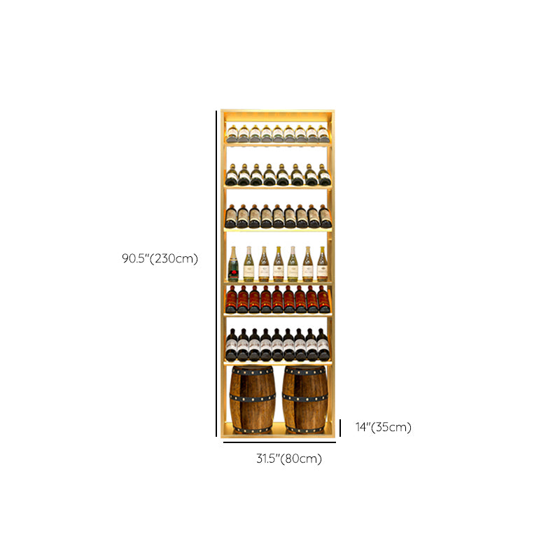 Contemporary Floor Bottle Wine Rack Metal Single Gold Wine Holder