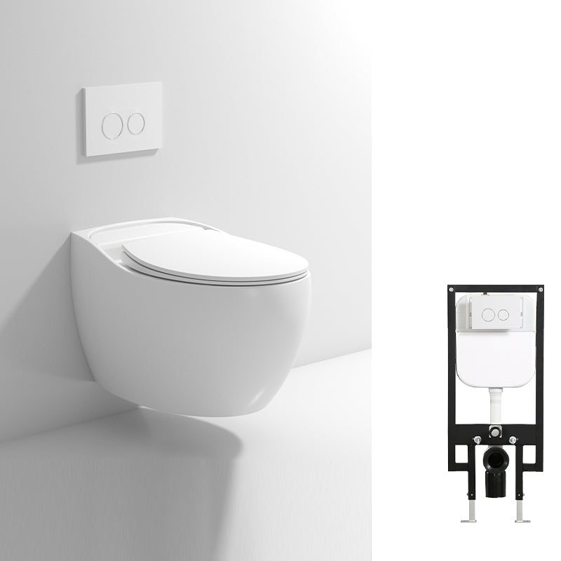 Contemporary Wall Hung Toilet Bowl Slow Close Seat Included Urine Toilet for Washroom