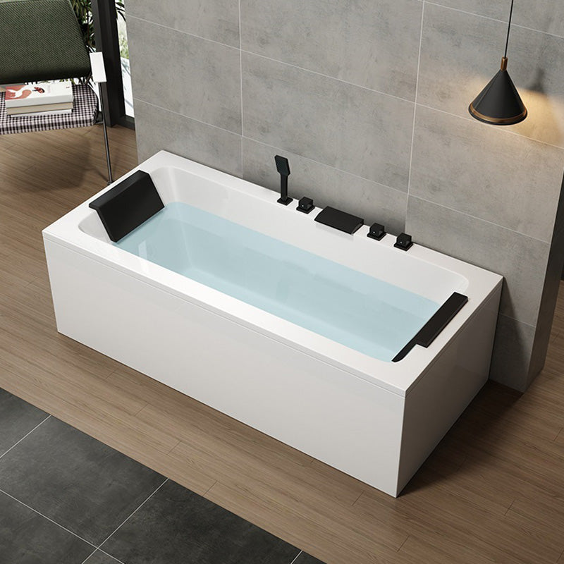 Back to Wall Soaking Antique Finish Bath Rectangular Modern Bath Tub