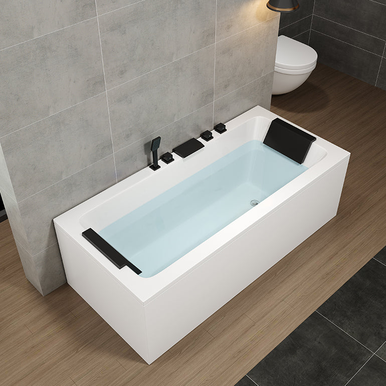Back to Wall Soaking Antique Finish Bath Rectangular Modern Bath Tub