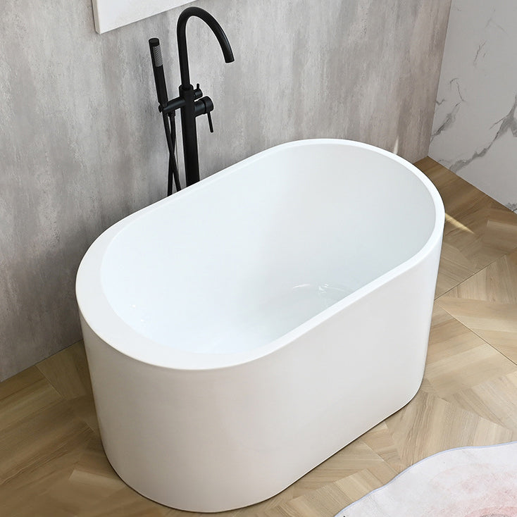 Antique Finish Oval Stand Bathtub Soaking Modern Style Bath Tub