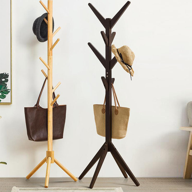 Free Standing Hall Stand Wooden Mid-Century Modern Hall Stand
