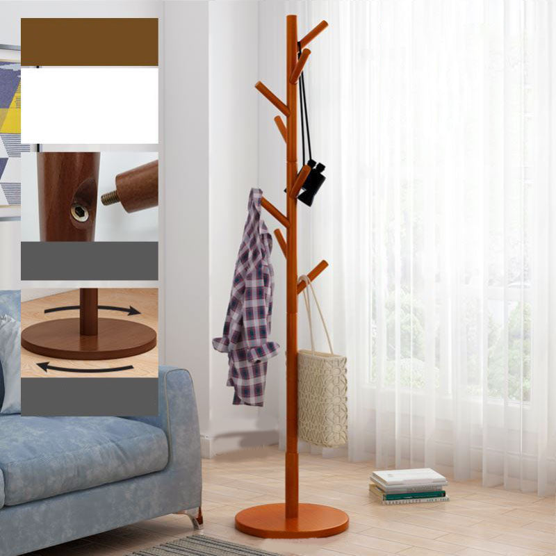 Free Standing Hall Stand Wooden Mid-Century Modern Hall Stand