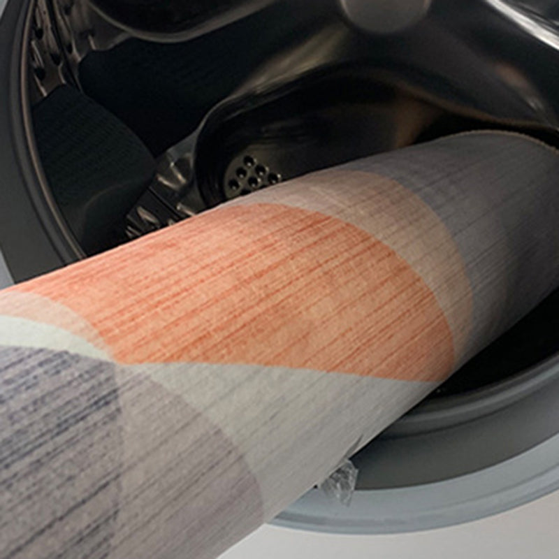 Tapis gris moderne en polyester tapis roulable de tapis lavable pour décoration intérieure