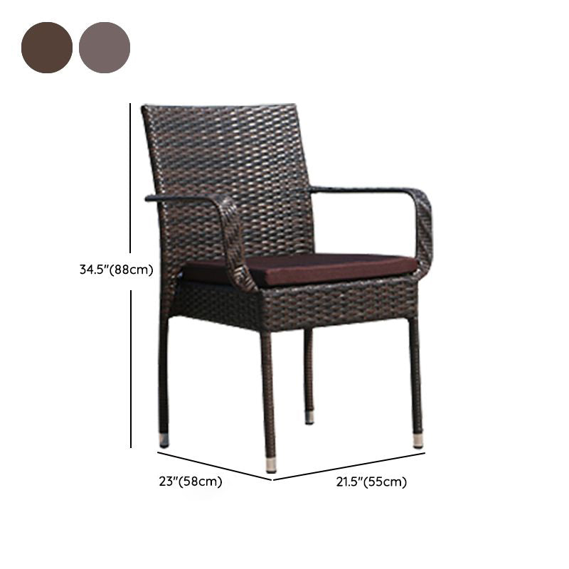 Outdoor Patio Dining Table Set 1/9/11 Pcs Plastic Wicker Frame Patio Table and Chairs