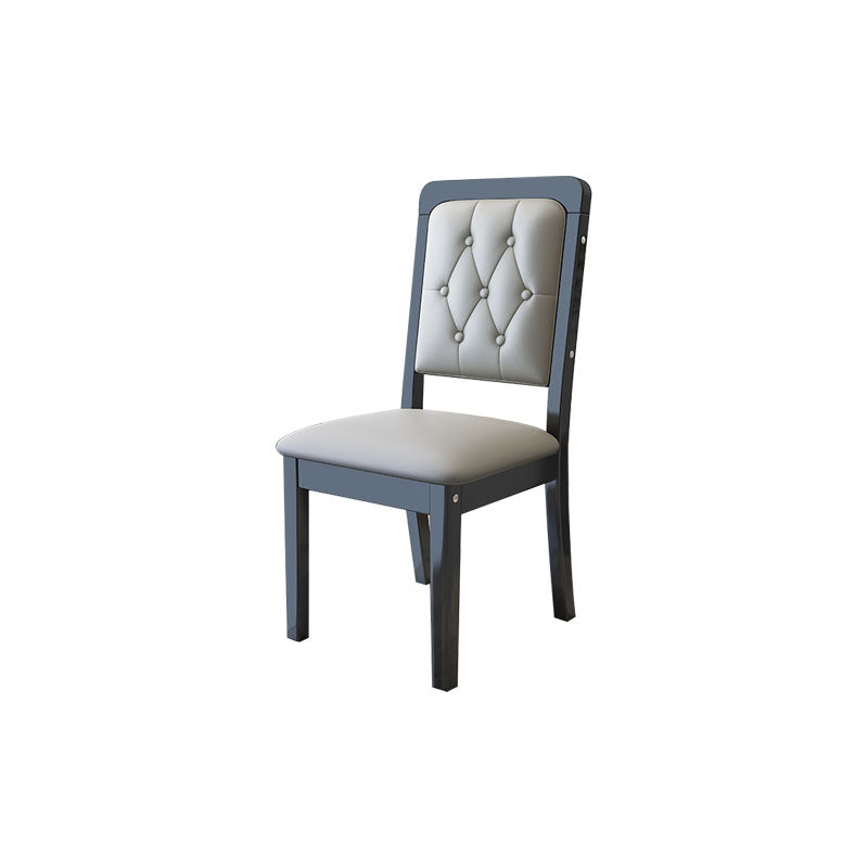 Wood Tufted Dining Chair Modern Style Upholstered Armless Dining Chairs