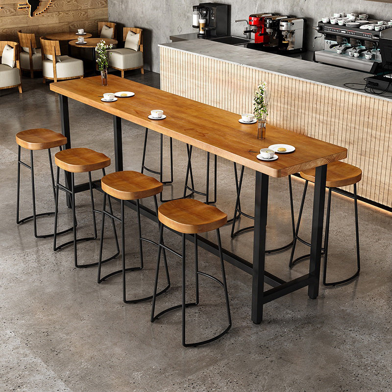 Glam Rectangle Bar Table Set 1/4/7/9 Pcs Iron Frame Bar Table and Stools