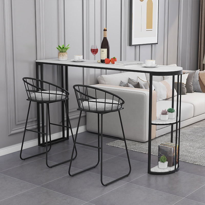 Glam Low Back Dining Stools Round Upholstered Bar Stools with Footrest