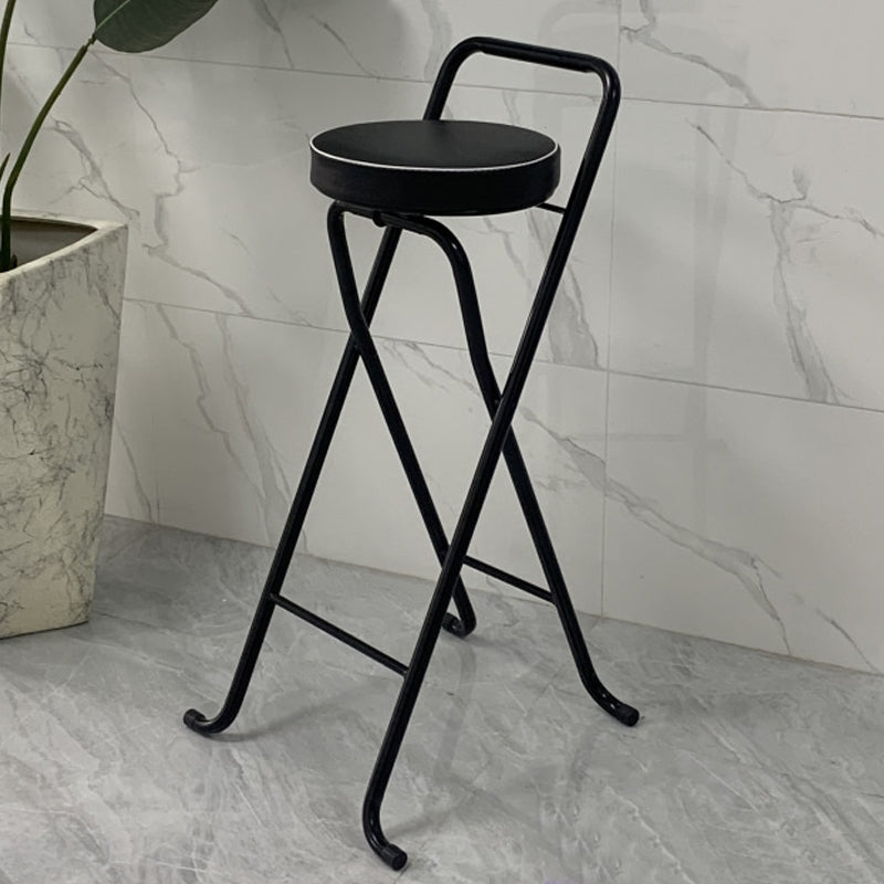 Contemporary Indoor Bar Stools Folding Counter Stool with Metal Legs