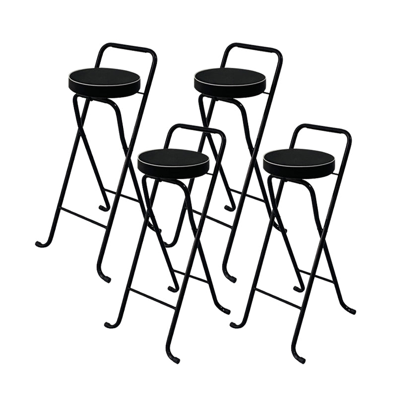 Contemporary Indoor Bar Stools Folding Counter Stool with Metal Legs