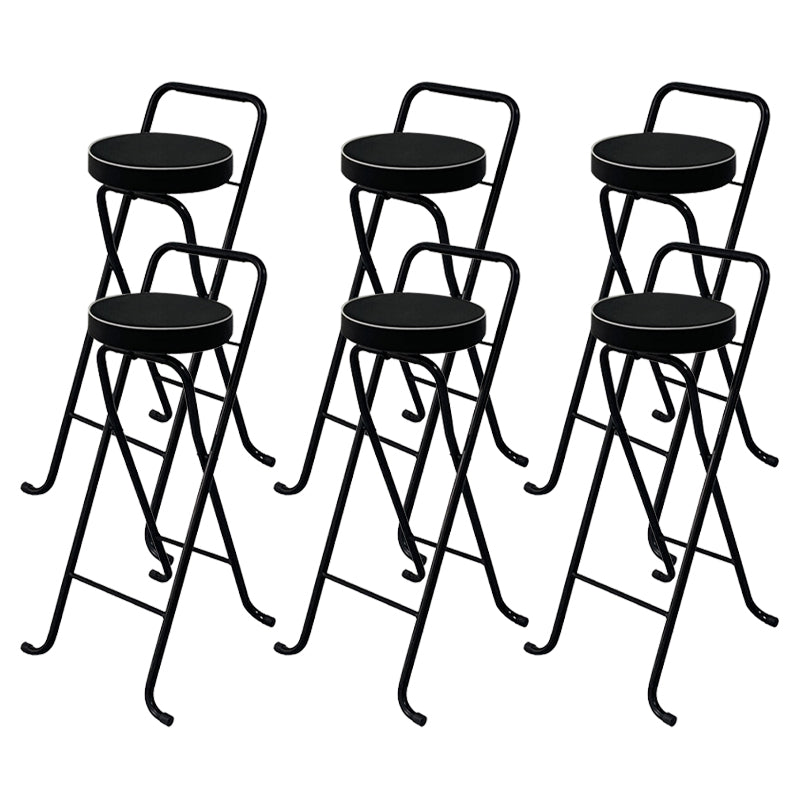 Contemporary Indoor Bar Stools Folding Counter Stool with Metal Legs