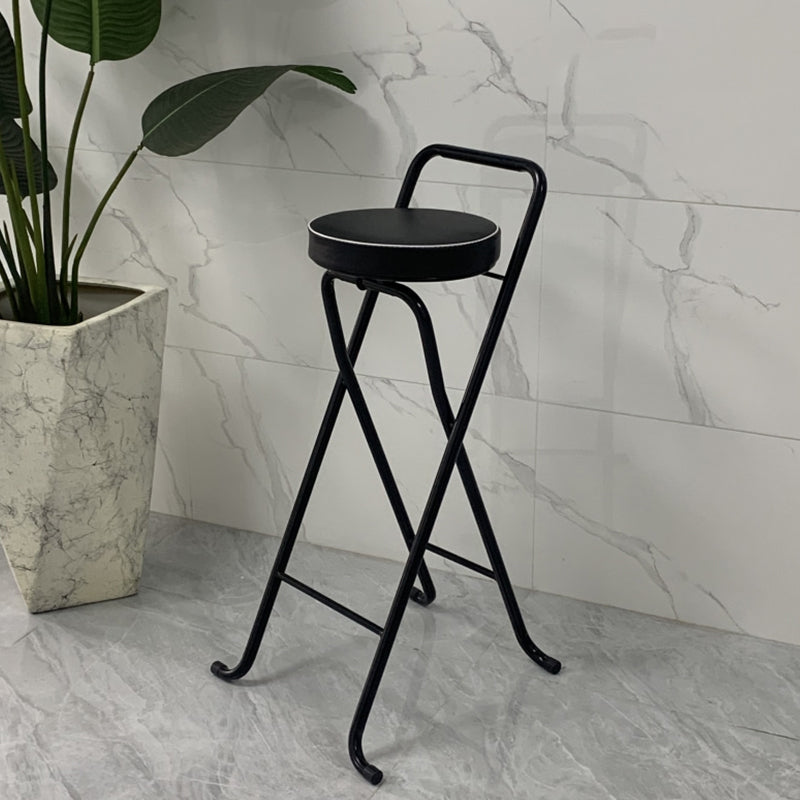 Contemporary Indoor Bar Stools Folding Counter Stool with Metal Legs