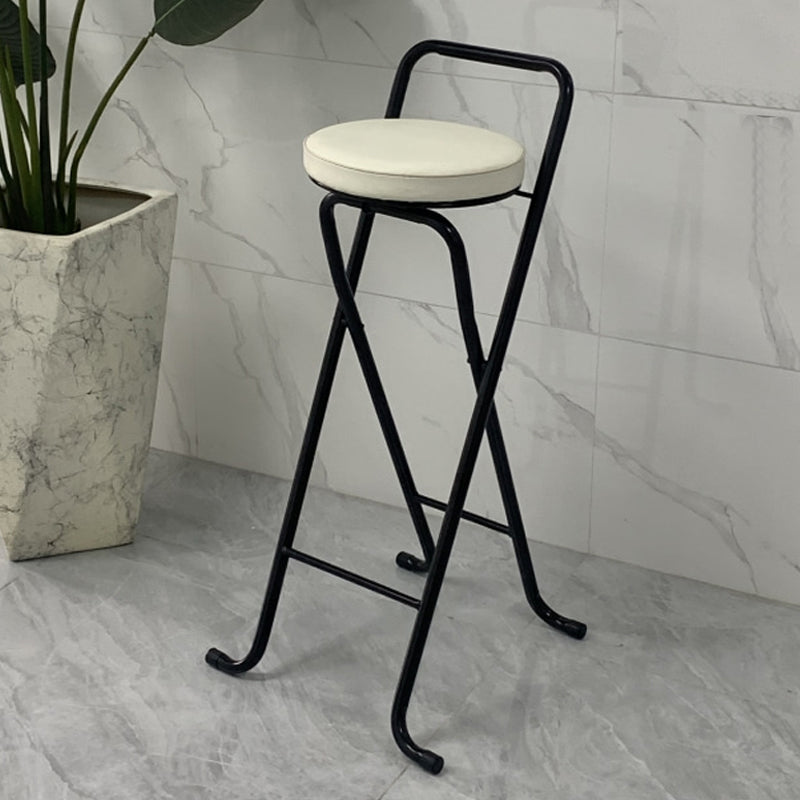 Contemporary Indoor Bar Stools Folding Counter Stool with Metal Legs