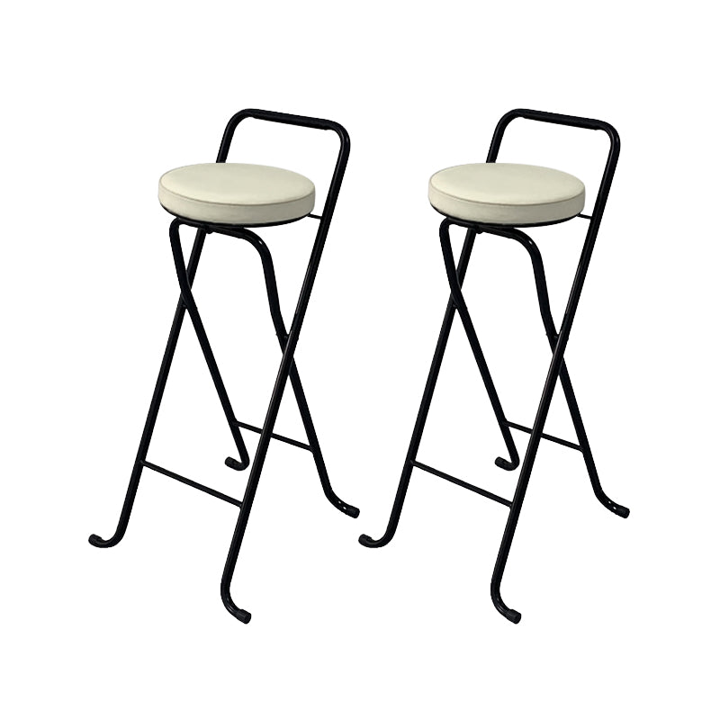 Contemporary Indoor Bar Stools Folding Counter Stool with Metal Legs