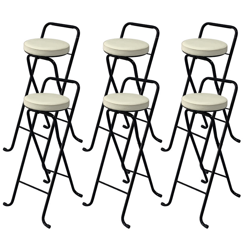 Contemporary Indoor Bar Stools Folding Counter Stool with Metal Legs