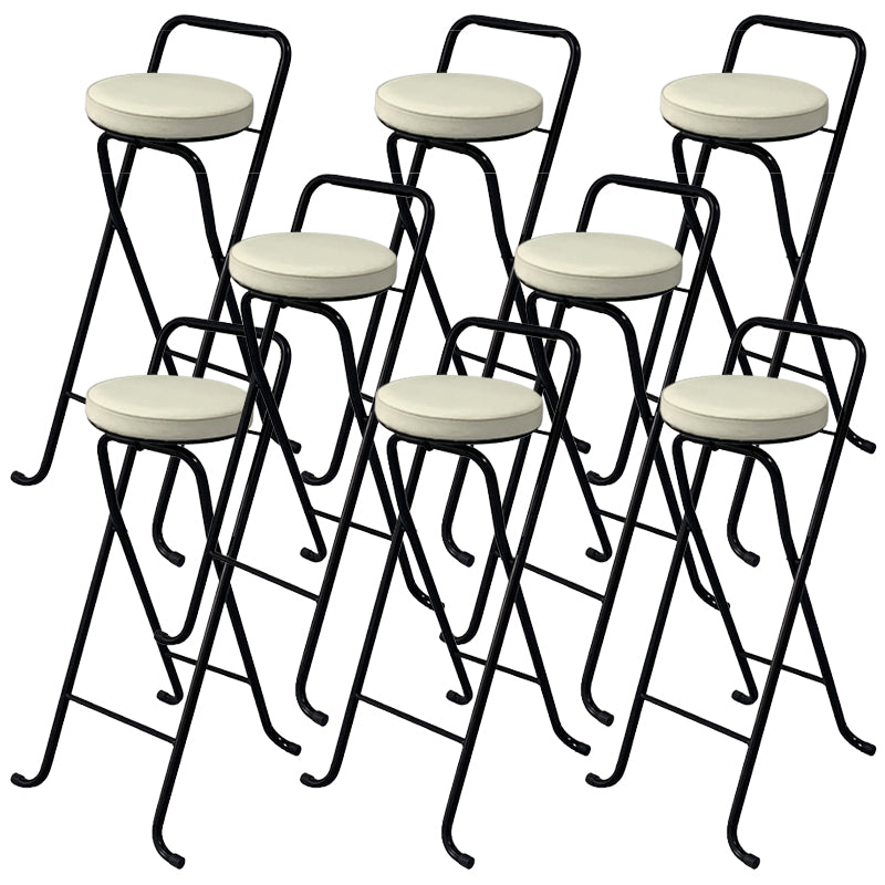 Contemporary Indoor Bar Stools Folding Counter Stool with Metal Legs