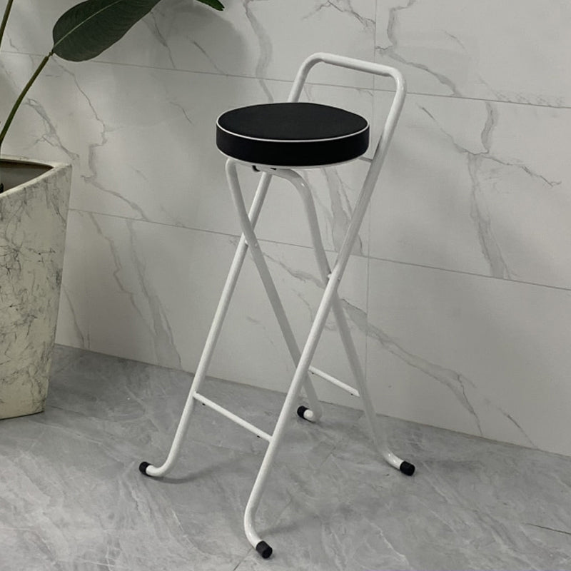 Contemporary Indoor Bar Stools Folding Counter Stool with Metal Legs