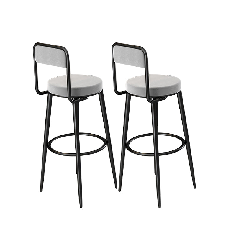 Metal Barstools Glam Armless Bar Stools With Black Metal Legs