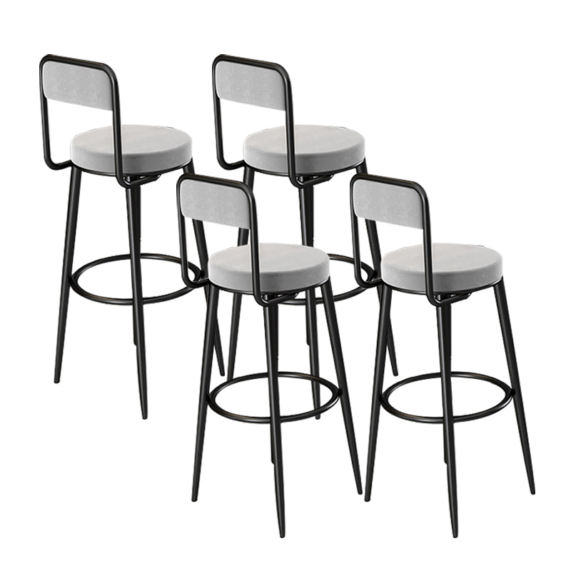Metal Barstools Glam Armless Bar Stools With Black Metal Legs