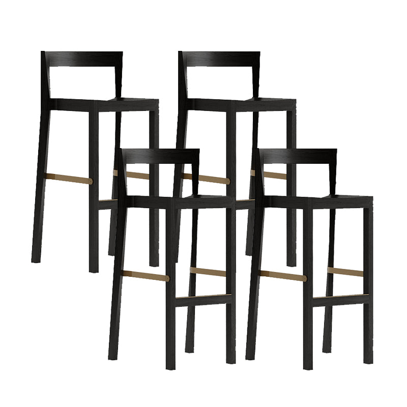 Solid Wood Bar Stools Designer Style Stackable Bar Stool with Backrest