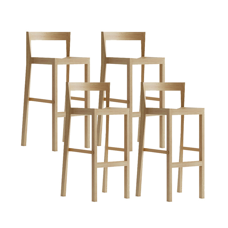 Solid Wood Bar Stools Designer Style Stackable Bar Stool with Backrest
