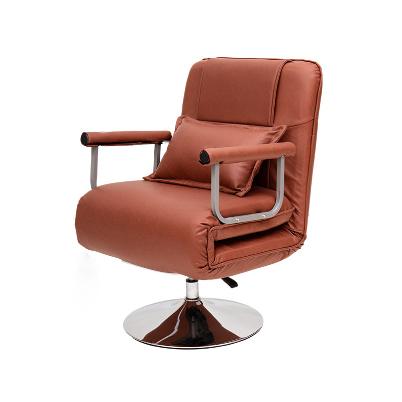 Metal Frame Swivel Standard Recliner 24.4" Wide Solid Color Recliner Chair