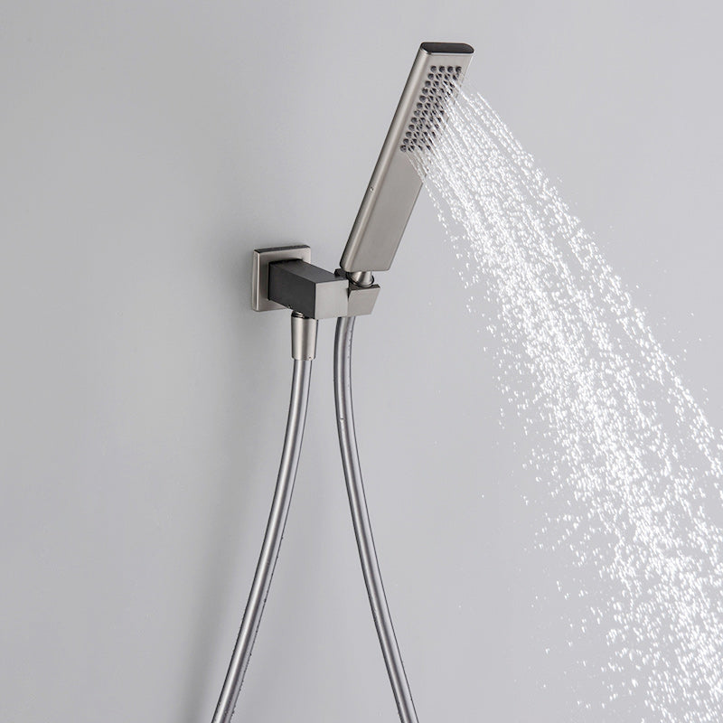 Modern Shower Trim Brass Temperature Control Handheld Shower Head Shower Combo