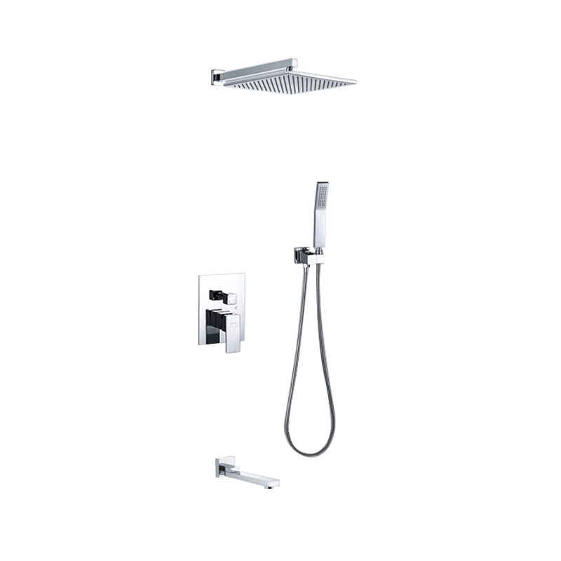 Modern Shower Trim Brass Temperature Control Handheld Shower Head Shower Combo