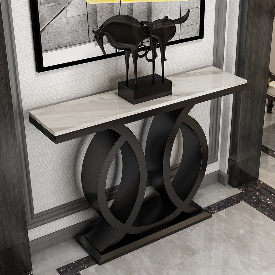 Glam Rectangle Console Accent Table Metal Sofa Console Table for Hall