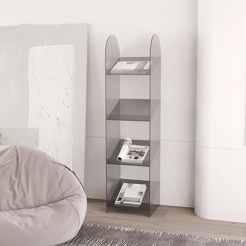 Modern Open Back Standard Bookshelf Acrylic Bookcase with Shelves