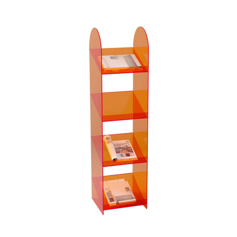 Modern Open Back Standard Bookshelf Acrylic Bookcase with Shelves