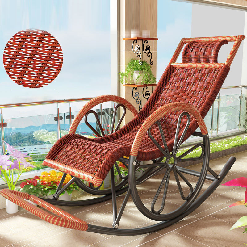 Single Leisure Chaise Lounge Sofa Chair Iron Base Rocking Chair for Living Room
