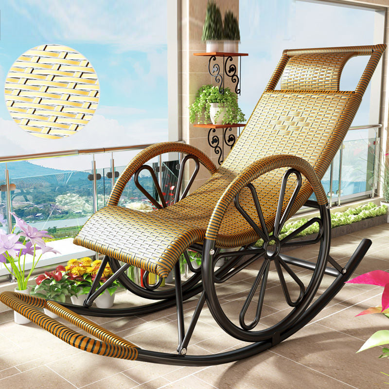 Single Leisure Chaise Lounge Sofa Chair Iron Base Rocking Chair for Living Room