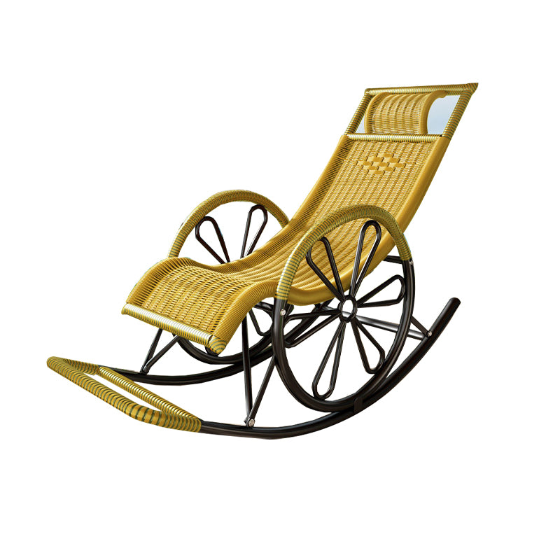 Single Leisure Chaise Lounge Sofa Chair Iron Base Rocking Chair for Living Room