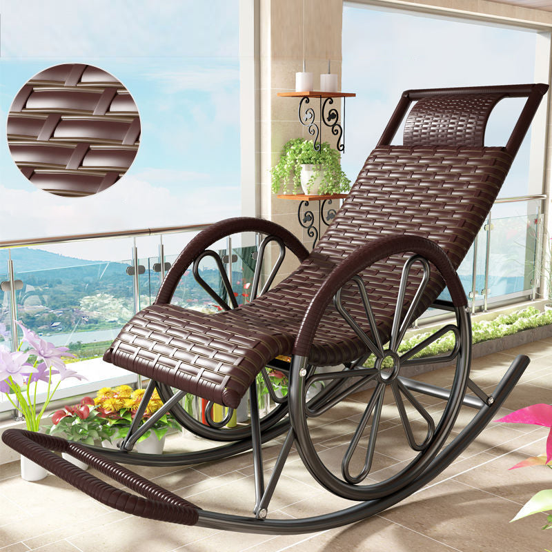 Single Leisure Chaise Lounge Sofa Chair Iron Base Rocking Chair for Living Room
