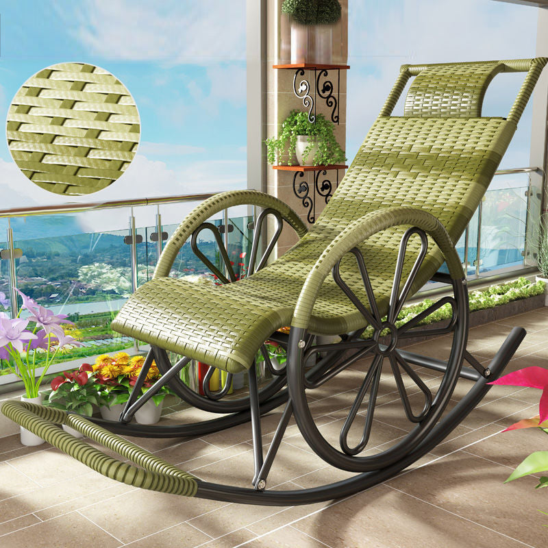 Single Leisure Chaise Lounge Sofa Chair Iron Base Rocking Chair for Living Room