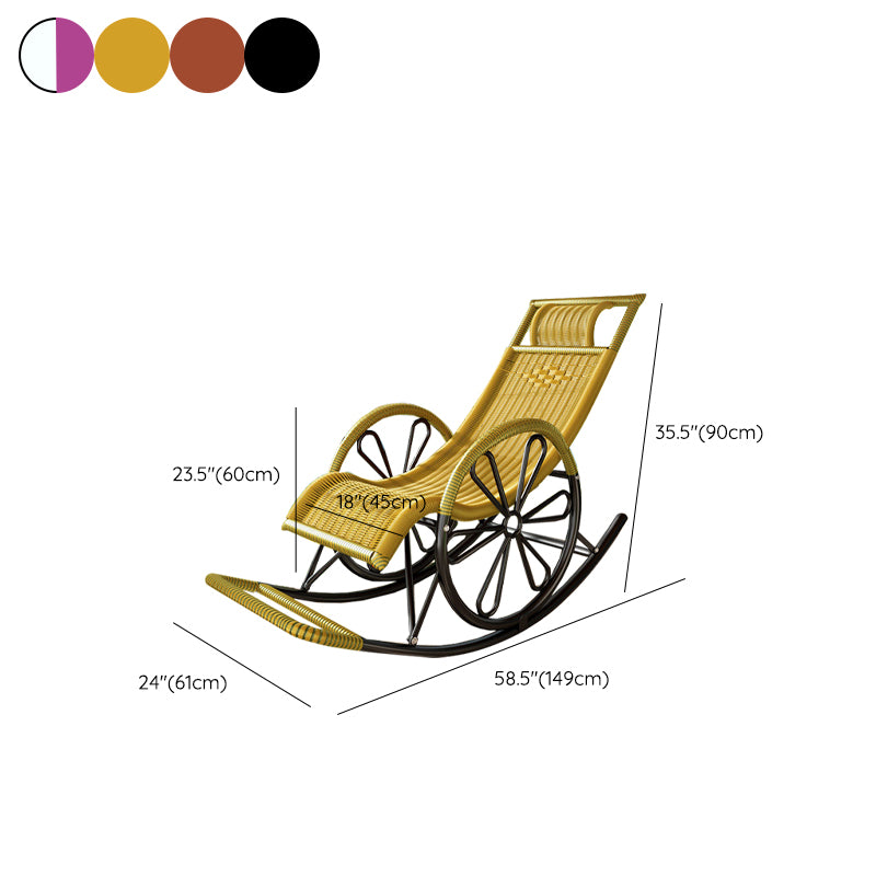 Single Leisure Chaise Lounge Sofa Chair Iron Base Rocking Chair for Living Room