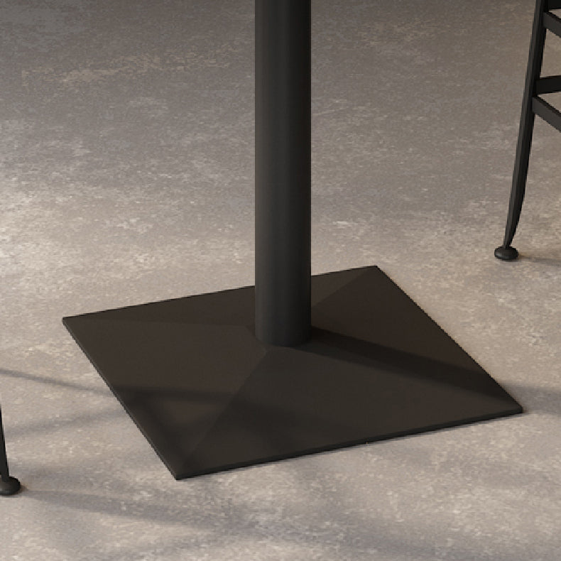 Indoor Industrial Bar Dining Table Square Metal and Wood Bar Table