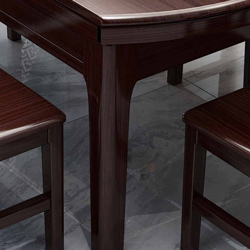 Modern Foldable Dining Table for Home Solid Wood Dinette Table