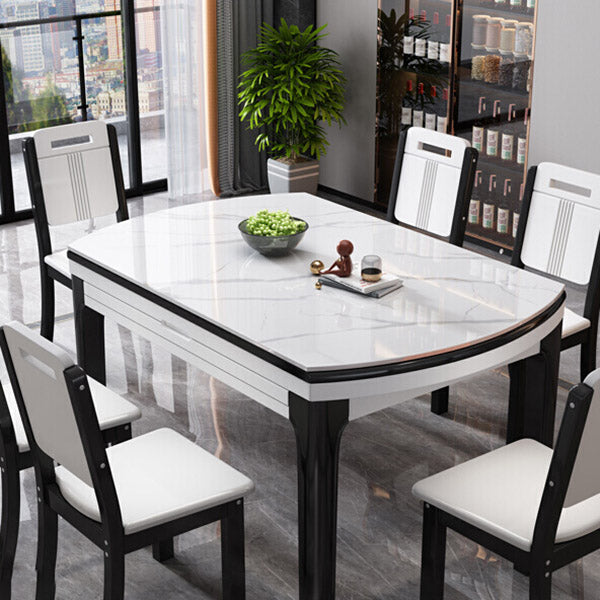 Kitchen Dinner Table Dining Room Stone Drop-Leaf Dining Table