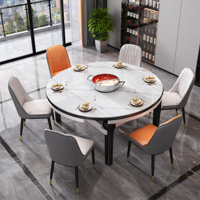 Kitchen Dinner Table Dining Room Stone Drop-Leaf Dining Table