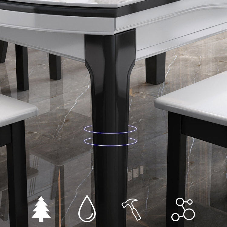 Kitchen Dinner Table Dining Room Stone Drop-Leaf Dining Table