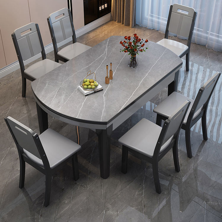 Kitchen Dinner Table Dining Room Stone Drop-Leaf Dining Table