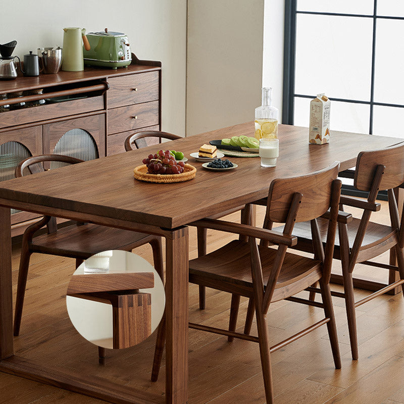 Dining Room Rectangle Dinner Table Traditional Solid Wood Dining Table
