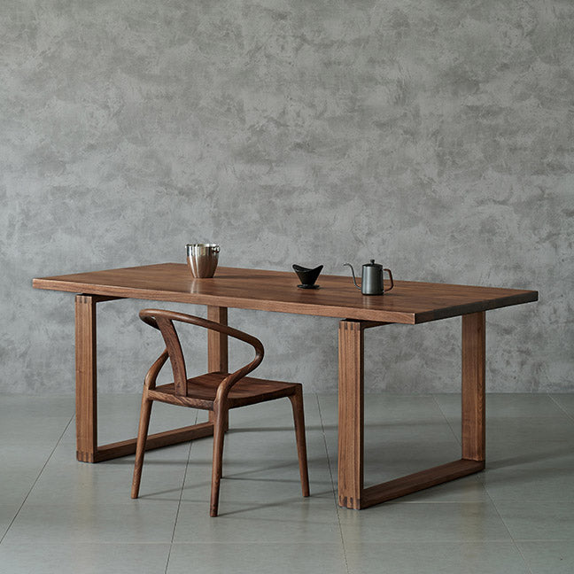 Dining Room Rectangle Dinner Table Traditional Solid Wood Dining Table