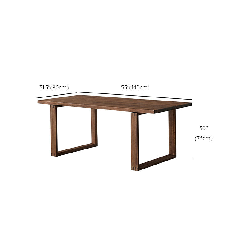 Dining Room Rectangle Dinner Table Traditional Solid Wood Dining Table