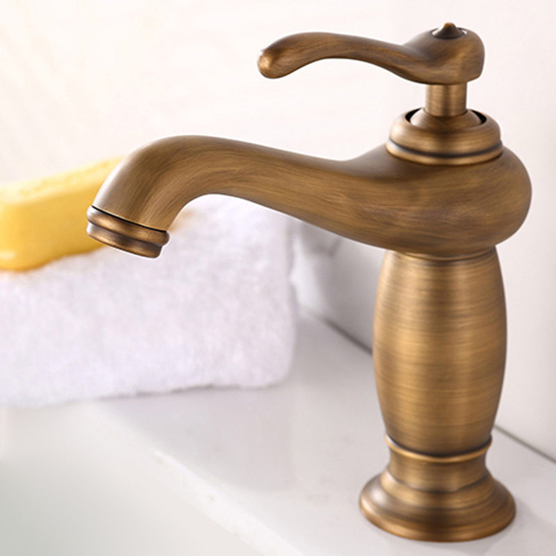 Vintage Classic Vessel Faucet Lever Handle Low Arc Vessel Sink Bathroom Faucet